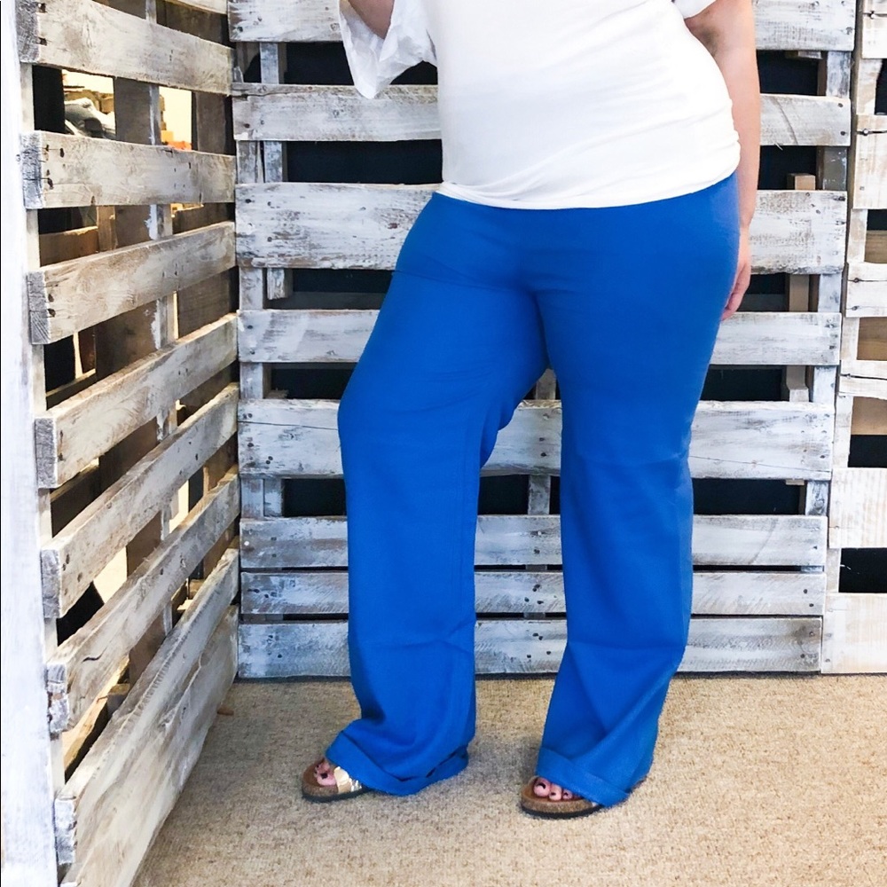 Plus size Linen Wide Leg Pants